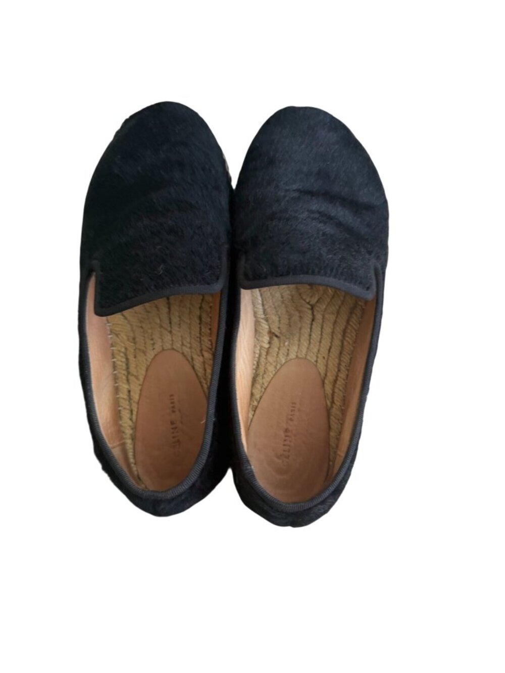 CELINE Black Calf Hair Espadrilles Flats Size 37 / US 7 - Picture 8 of 11